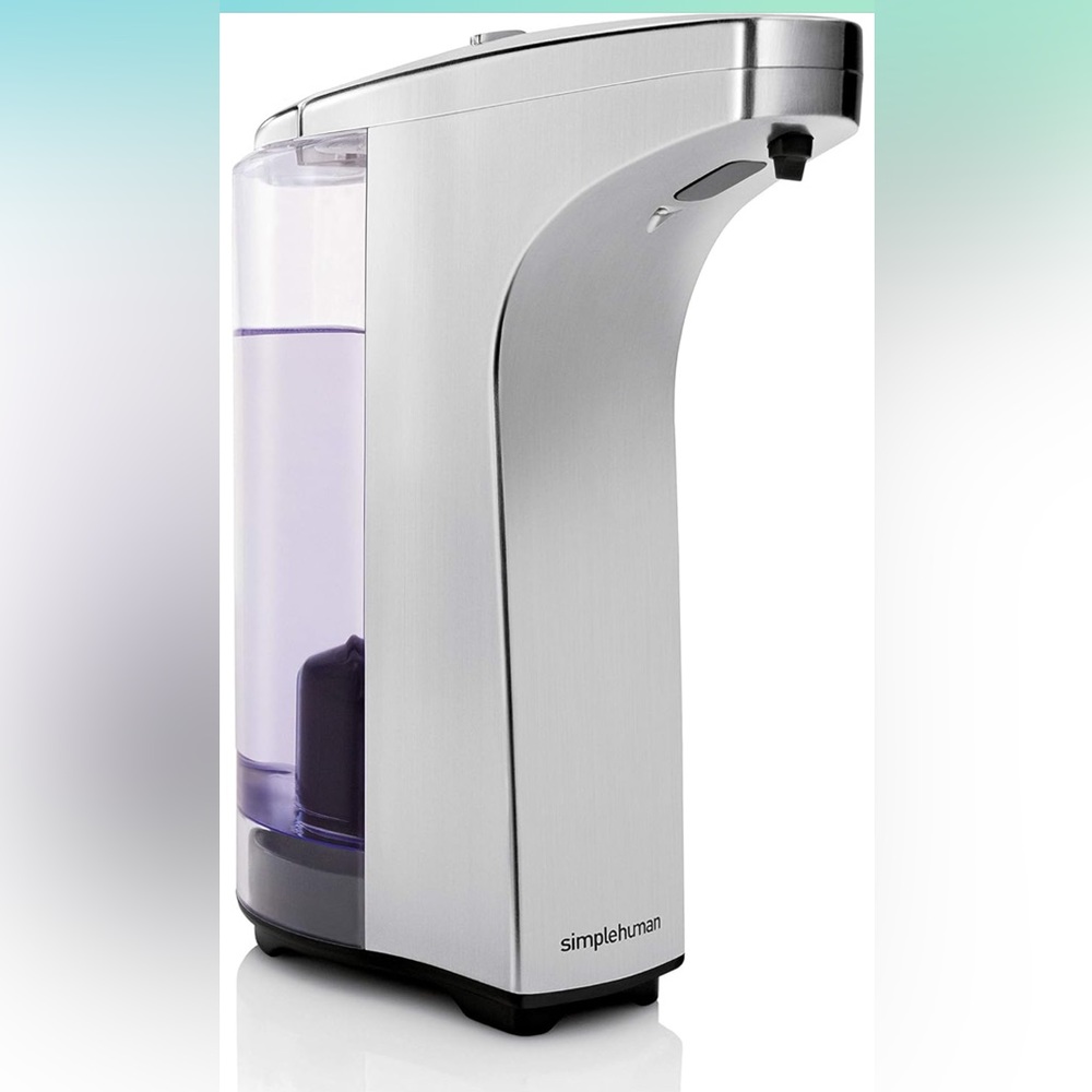 simplehuman 8 oz. Touch-Free Sensor Liquid Soap Pump Dispenser, Brushed Nickel